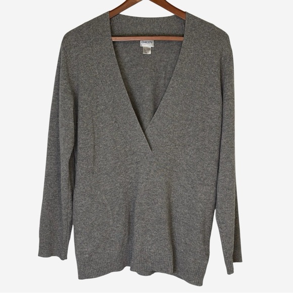 Chicos Cashmere Knit Pullover *Flaws - Picture 1 of 10